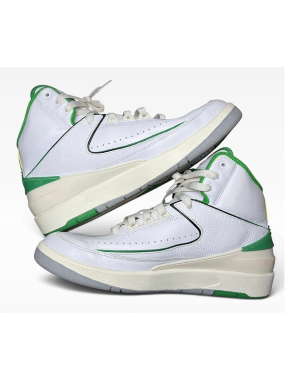 Men's Nike Air Jordan 2 Retro Sneakers White and Green